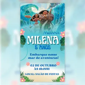 Convite Digital Moana Aniversario Infantil 3D 9 Convite Digital Moana Aniversario Infantil 3d 5