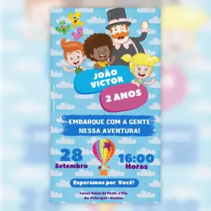 Convite Digital Mundo Bita Personalizado 5