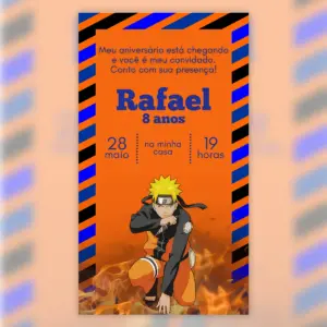 Convite Digital Naruto Aniversario Infantil 10