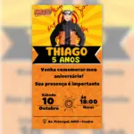 Convite Digital Naruto Aniversario Infantil 5