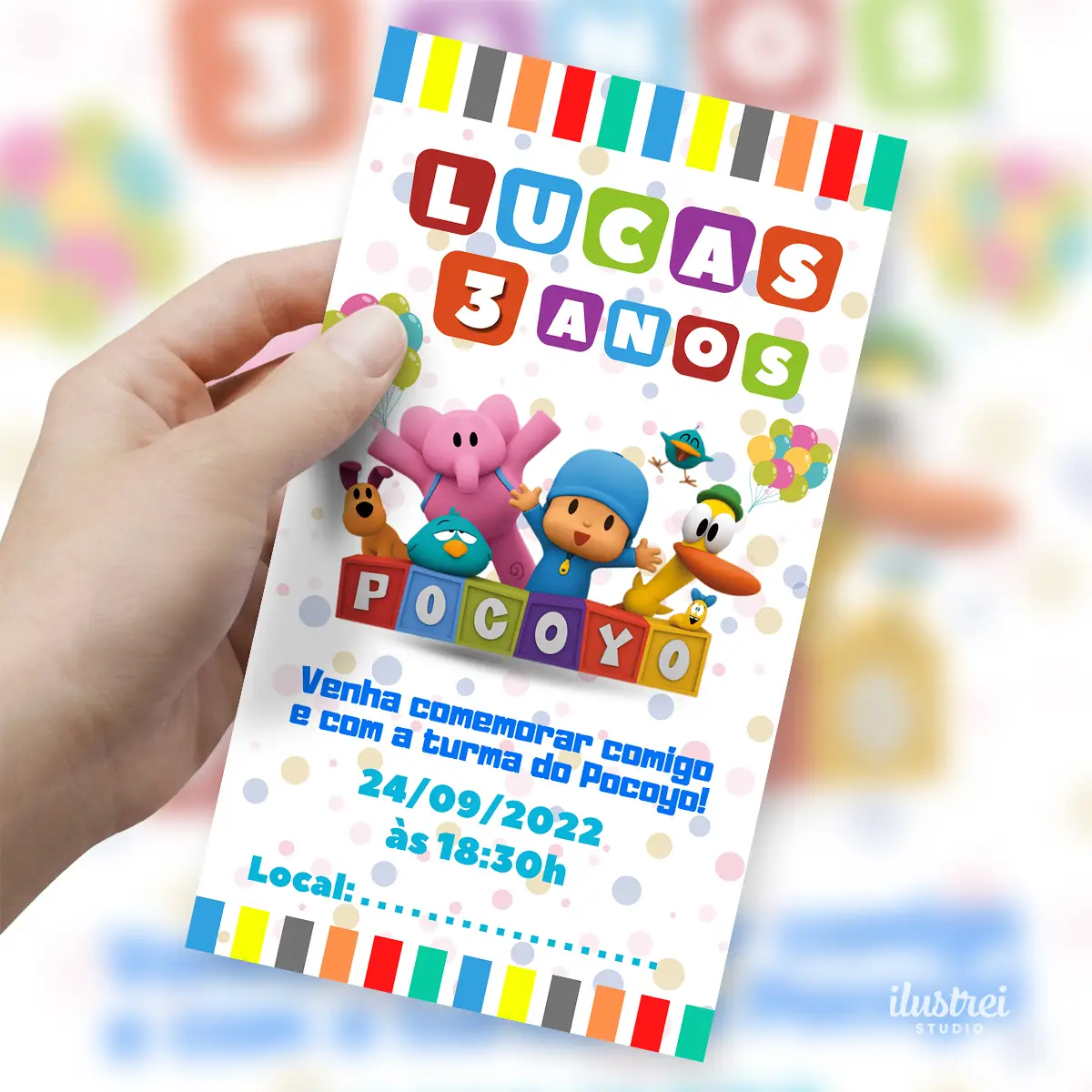 Convite Digital Pocoyo Colorido Aniversário Infantil 3 Convite Digital Pocoyo Colorido Aniversario Infantil 3