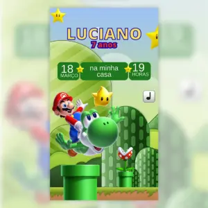 Convite Digital Super Mário Festa Infantil 22 Convite Digital Super Mario Festa Infantil 5