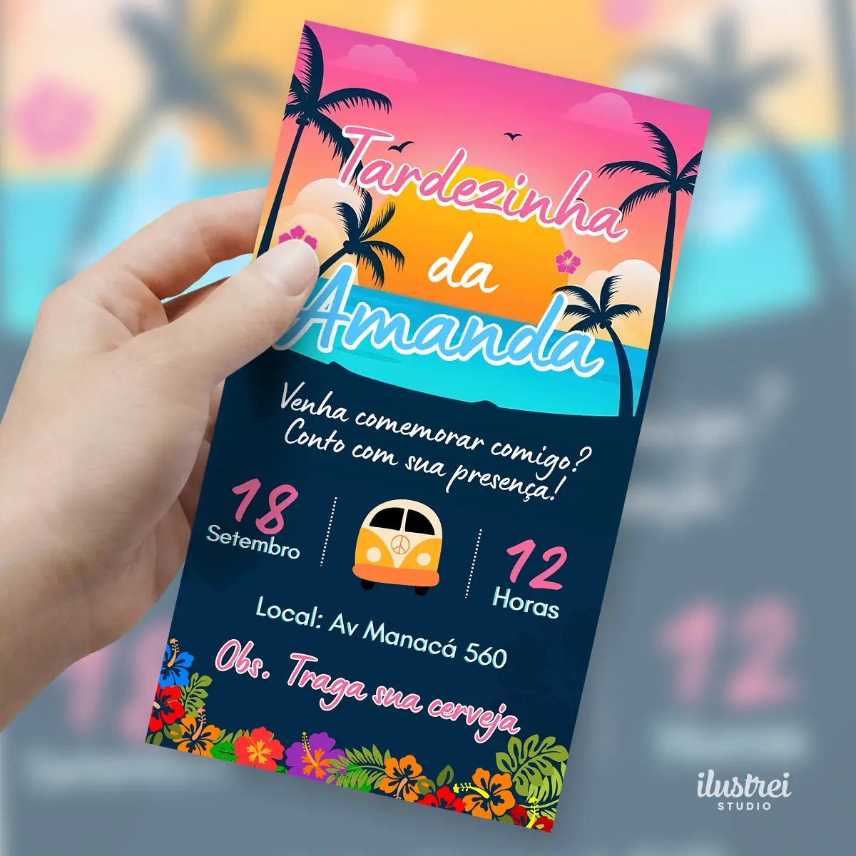 Convite Digital Tardezinha Tema Tropical 3 Convite Digital Tardezinha Tema Tropical 4