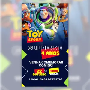 Convite Digital Toy Story Aniversário Infantil 3D 11 Convite Digital Toy Story Aniversario Infantil 3d 5