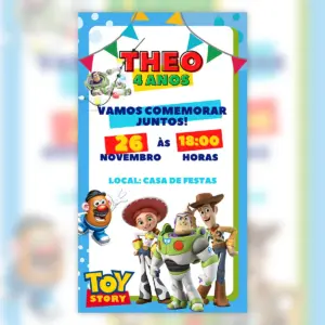 Convite Digital Toy Story Aniversario Infantil 12 Convite Digital Toy Story Aniversario Infantil 5
