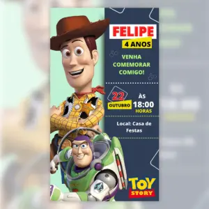 Convite Digital Toy Story Festa Infantil 3d 5
