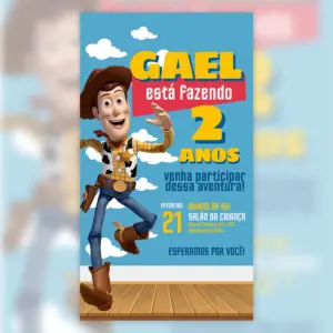 Convite Digital Toy Story Woody Aniversário Infantil 10 Convite Digital Toy Story Woody Aniversario Infantil 5