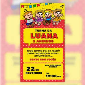 Convite Digital Turma Da Monica Aniversario Infantil 5