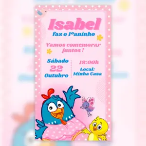 Convite Galinha Pintadinha Personalizado Aniversario 5