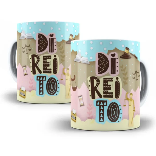 Design Caneca Direito Advogados Enfeite Criativo