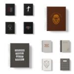Devocional Católico Neutro Masculino - Arquivo Digital 15 Coleção de capas digitais para planners e cadernos com temas cristãos e motivacionais.