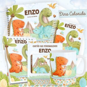 Encadernação Baby Dino Colorido