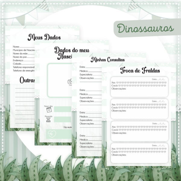 Encadernação Baby Dinossauros