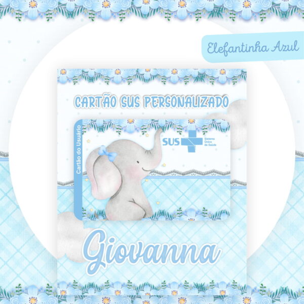 Encadernação Baby Elefantinha Azul