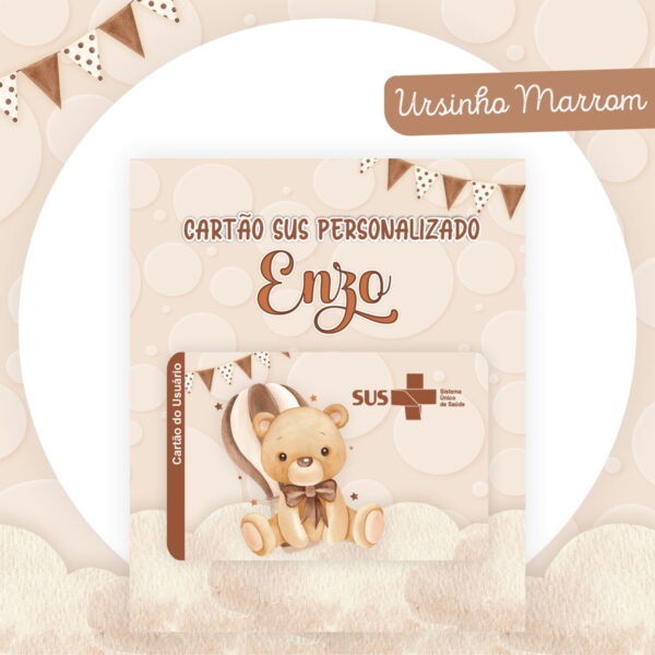 Encadernação Baby Ursinho Marrom