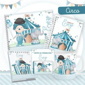 Encadernação Bebê Circo Menino 24 Encadernação Bebê Circo Menino