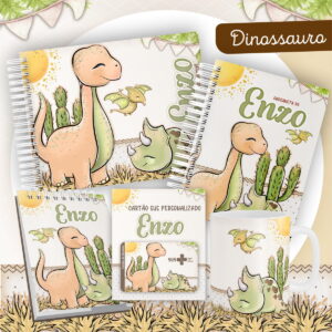 Encadernação Bebê Dino Menino - Arquivo Digital