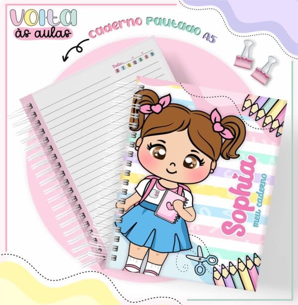 Encadernação Escolar Aluninha