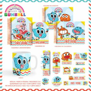 Encadernação Escolar Gumball