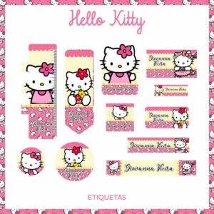 Encadernação Escolar Hello Kitty - Arquivo Digital