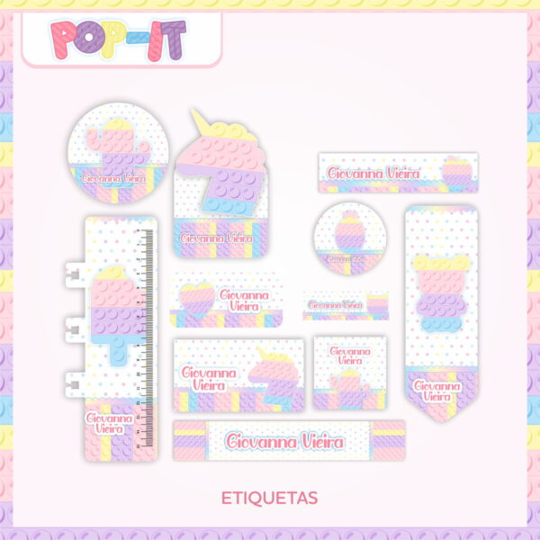 Encadernação Escolar Pop It Candy
