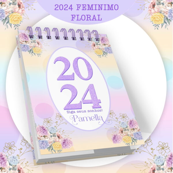 Encadernação Feminina Roxa 2024
