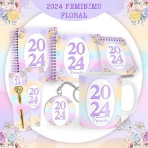 Encadernação Feminina Roxa 2024