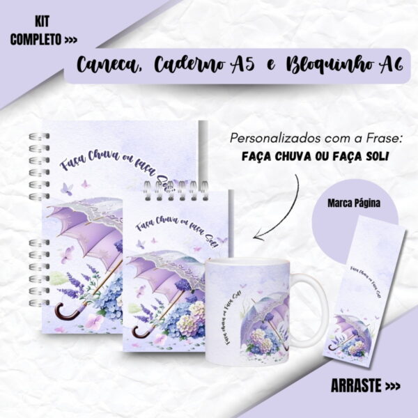 Encadernação Floral Lilás