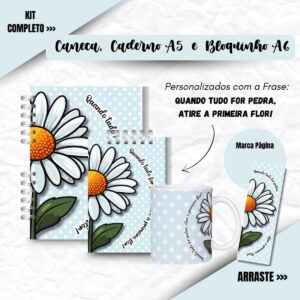 Encadernação Floral Margarida