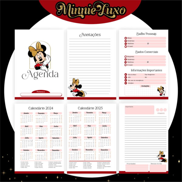 Encadernação Minnie Luxo