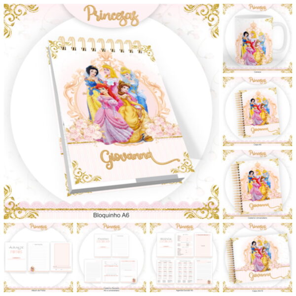 Encadernação Princesas