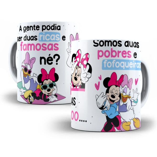 Estampa Caneca Pobres Fofoqueiras Minnie & Margarida Png