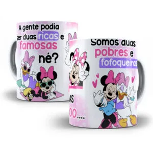 Estampa Caneca Pobres Fofoqueiras Minnie & Margarida Png