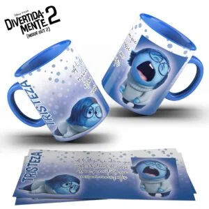 Estampas Caneca Divertida Mente 2 Ansiedade Angústia Medo