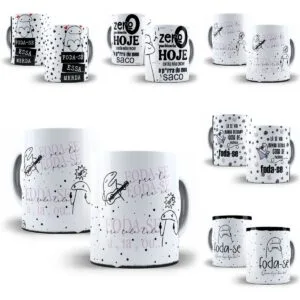 Estampas Caneca Flork Foda-se Sem Paciência Irritado Boladão 34 Estampas Caneca Flork Foda-se Sem Paciência Irritado Boladão