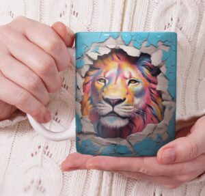 Estampas Canecas Leões