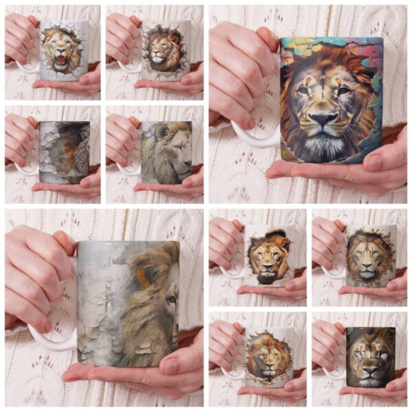 Estampas Canecas Leões