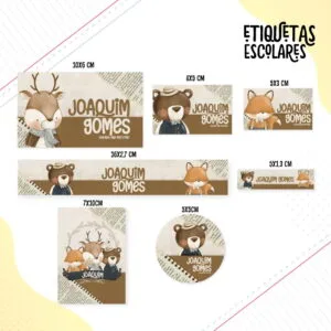 Etiqueta Escolar Animais Animais Vintage 2 Etiqueta Escolar Animais Animais Vintage