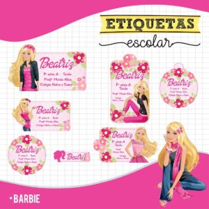 Etiqueta Escolar Barbie