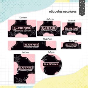 Etiqueta Escolar Black Pink