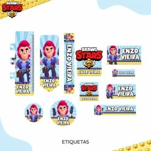 Etiqueta Escolar Brawl Stars 20 Etiqueta Escolar Brawl Stars