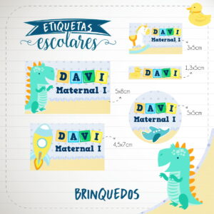 Etiqueta Escolar Brinquedos