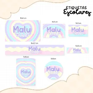 Etiqueta Escolar Candy Color 19 Etiqueta Escolar Candy Color