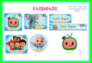 Etiqueta Escolar Cocomelon