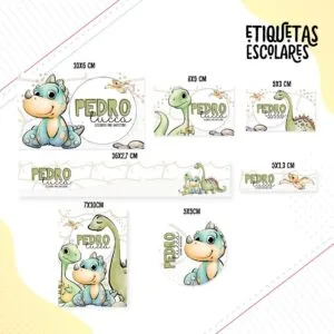 Etiqueta Escolar Dino Menino 14 Etiqueta Escolar Dino Menino