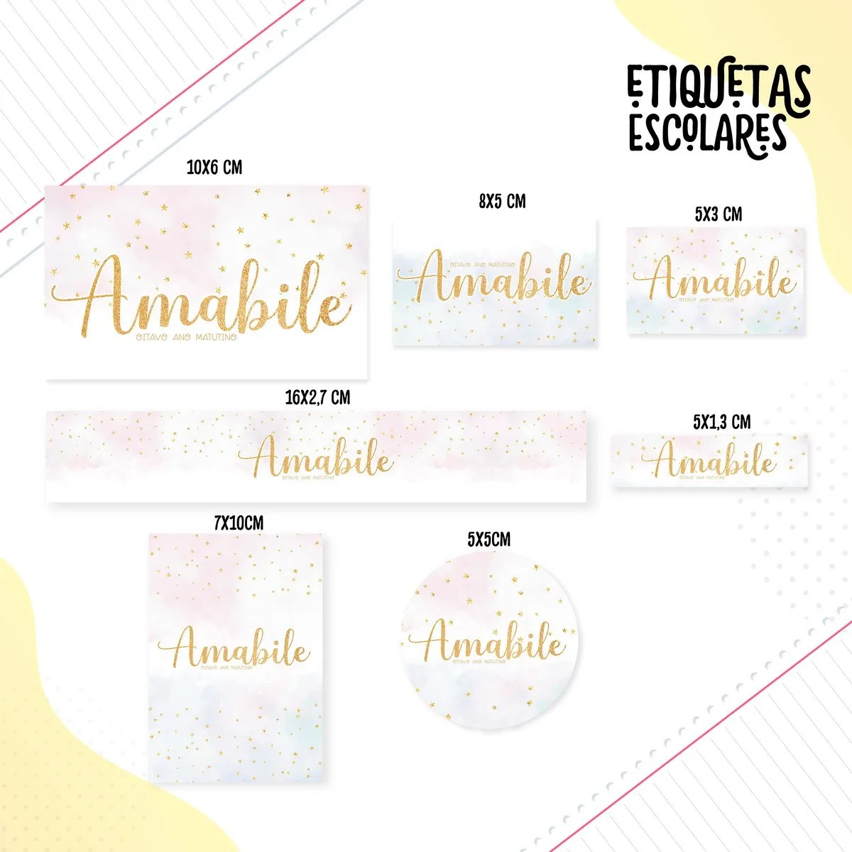 Etiqueta Escolar Estrelas 1 Etiqueta Escolar Estrelas