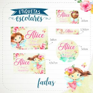 Etiqueta Escolar Fada
