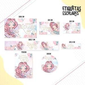 Etiqueta Escolar Fadas