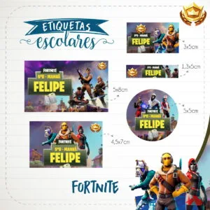 Etiqueta Escolar Fortnite 19 Etiqueta Escolar Fortnite