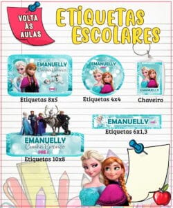 Etiqueta Escolar Frozen
